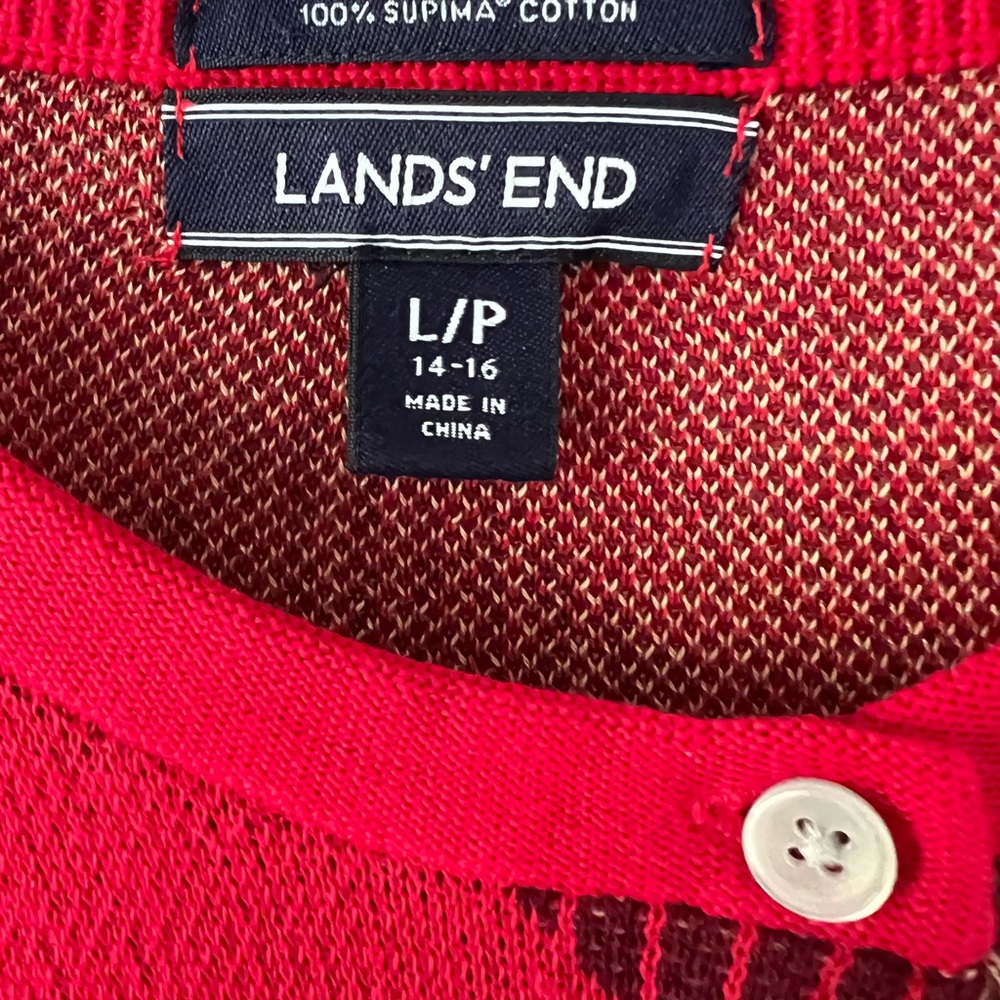 NWOT Lands’ End Plaid Cardigan - Picture 3 of 6